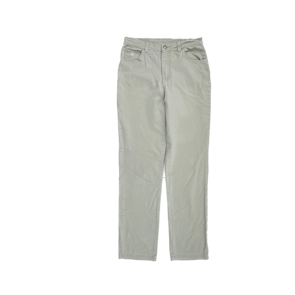 Gloria Vanderbilt Amanda Jeans Womens 6 Cream High Rise Straight Leg Stretch